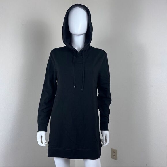 Victoria's Secret Women Size S Black Pullover Hood Mini Sweater Dress Open Back - Picture 5 of 16